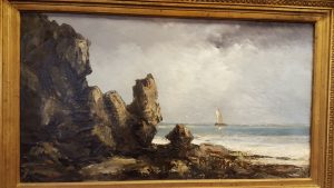 Les roches noires à Tourville - Gustave Courbet (1865)